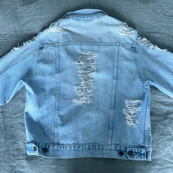Ripped Denim Jacket - Picture 3 of 4